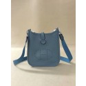 Hermes Evelyne original togo leather mini Shoulder Bag H15698 sky blue Tl457yk28