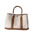 Hermes Garden Party 30CM Bag Canvas Leather H11S Wheat Tl1493ER88