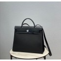 Hermes Herbag 31CM Original Canvas Leather & Calfskin 48887 black Tl120aj95