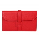 Hermes Jige Clutch Bag Calfskin Leather HQ864 Red Tl1442EC68