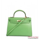 Hermes Kelly 32cm Top Handle Bag Green Togo Leather Gold Tl1905Zr53