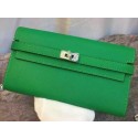 Hermes Kelly Wallet Epsom Leather H009 Green Tl2092rJ28