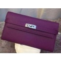 Hermes Kelly Wallet Epsom Leather H009 Purple Tl2088Rk60