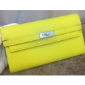Hermes Kelly Wallet Epsom Leather H009 Yellow Tl2094bm74