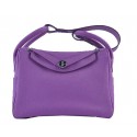 Hermes Lindy 30CM Grainy Leather Shoulder Bag H6207 Purple Tl1556DO87