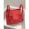 Hermes Lindy 30CM Original Leather Shoulder Bag HLD30 Light Red Tl1239HB29