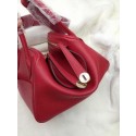 Hermes Lindy 30CM Red Leather Shoulder Bag HLD30 Gold Tl1256dE28