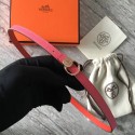 Hermes Mini belt buckle & Reversible leather strap 13 mm H07142 rose Tl3498PC54