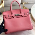 Hermes original Epsom Leather HB35O pink&silver Metal Tl573hi67