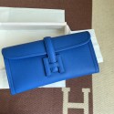 Hermes Original Espom Leather Clutch 37088 optic blue Tl245hc46