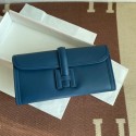 Hermes Original jige swift Leather Clutch 37088 drak gray Tl256CI68