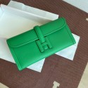 Hermes Original jige swift Leather Clutch 37088 green Tl264Fh96