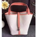 Hermes Picotin Lock 18cm Bag Canvas HPL8618T Light Pink Tl1007bT70