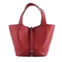 Hermes Picotin Lock PM Bags Clemence Leather H8615 Red Tl1413Ri95