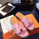 Hermes Slipper Croco Leather HO0483 Pink Tl3396pB23