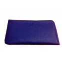 Hermes Zipper Wallet Grainy Leather HA309 Royal Tl2163qB82