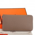 Hermes Zipper Wallet Original Saffiano Leather A309 Gray Tl2243uU16