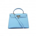 High Imitation Top Quality Hermes Kelly 32cm Bags SkyBlue Calf Leather Gold Tl1932bg96