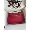 Imitation AAA Hermes Original Epsom Leather KEL2278 purplish&Silver-Tone Metal Tl378RP55