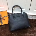 Imitation Hermes Bolide 31CM Calfskin Leather Tote Bag B3302 Black Tl923uq94