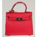 Imitation Hermes Kelly 25cm Tote Bag Togo Leather K2138 Red Tl1230zn33