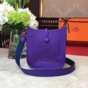 Knockoff Hermes Evelyne mini 17cm Messenger Bag Original Calf Leather H1187 purple Tl799eF76