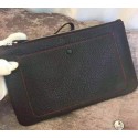 Knockoff Hermes Grainy Leather Clutch H88016 Black Tl1034vf92
