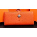 Replica AAA Hermes Dogon Original Leather Wallet H509 Orange Tl2085of41