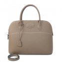 Replica Hermes Bolide 37CM Tote Bags Calf Leather Gray Tl1766ec82