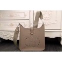 Replica Hermes Evelyne 28cm Messenger Bag Original Leather H1188 Grey Tl1304Jw87