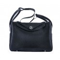 Replica Hermes Lindy 30CM Grainy Leather Shoulder Bag H6207 Black Tl1562Xe44