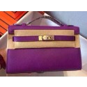 Replica Hermes MINI Kelly 22cm Tote Bag Calfskin Leather K22 Purple Tl1036ec82