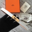 Replica Hermes original epsom leather Kelly belt H069854 white gold plated metal Tl3532BB13