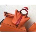 Replica Hermes Picotin Lock PM Bags Original Leather H8688 orange&red Tl671ec82