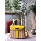 Fake Hermes kelly picnic bag 9810 yellow Tl678bz90