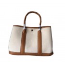 Hermes Garden Party 30CM Bag Canvas Leather H11S Wheat Tl1493ER88
