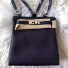 Hermes Kelly Ado Backpack H2398 Black Tl681ea89