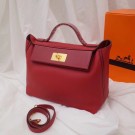 Hermes Kelly togo Leather Tote Bag H2424 red Tl585fJ40