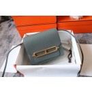 Hermes Roulis 19cm Evercolor 9D H9003 gray&Gold Tl148sY95