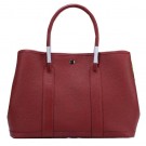 Imitation Hermes Garden Party 36cm Tote Bag Grainy Leather Burgundy Tl1385KV93