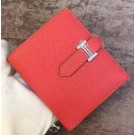Replica Hermes Bi-Fold Wallet Togo Leather H512 Light Red Tl2069ls37