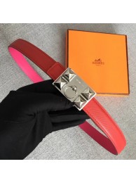 AAA 1:1 Hermes Collier de Chien belt buckle & Reversible leather strap 24 mm H0521 red Tl3482yF79