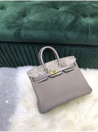 AAA Hermes Birkin Bag Original Leather crocodile togo HBK2530 light gray Tl479zK34