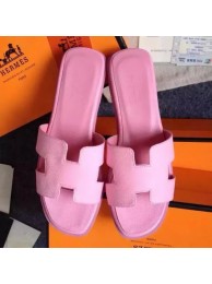 AAA Hermes Slipper Calfskin Leather HO0476 Pink Tl3399zK34