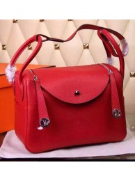 AAAAA Imitation Hermes Lindy 30CM Leather Shoulder Bag H0881 Red Tl961oT91