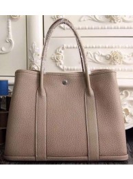 AAAAA Knockoff Hermes Garden Party 36cm 30cm Tote Bag Original Leather Light Grey Tl1055Pg26