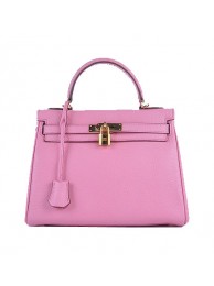 Best 1:1 Hermes Kelly 28cm Shoulder Bags Sakura Grainy Leather Gold Tl1560eT55