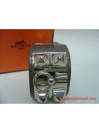 Best Quality 2010 Hermes Gray Leather Silver Bangle 1171 Tl2869xb51