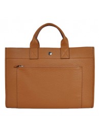 Cheap Copy Hermes Briefcase 40CM Bag Clemence Leather Camel Tl1955Eq45
