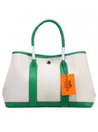 Cheap Fake Hermes Garden Party 30cm Tote Bag Canvas Light Green Tl1380BC48